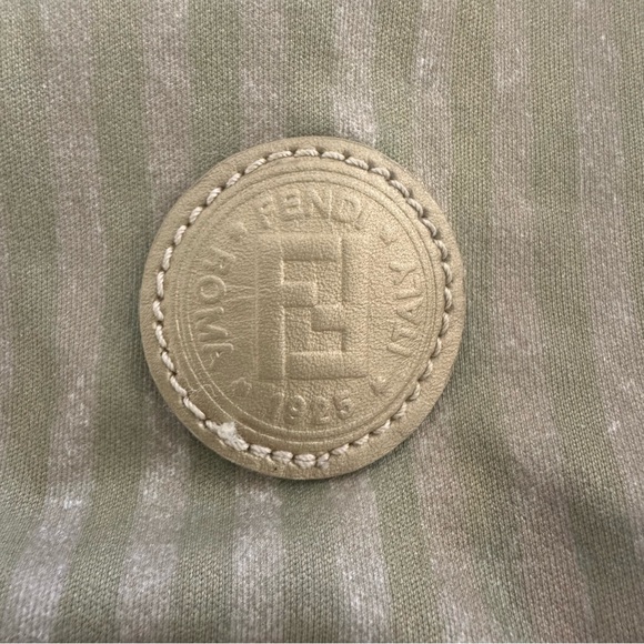 Fendi Vintage Striped Coated Fabric Shoulder Sling Bag Backpack with Pouchette - Picture 4 of 15